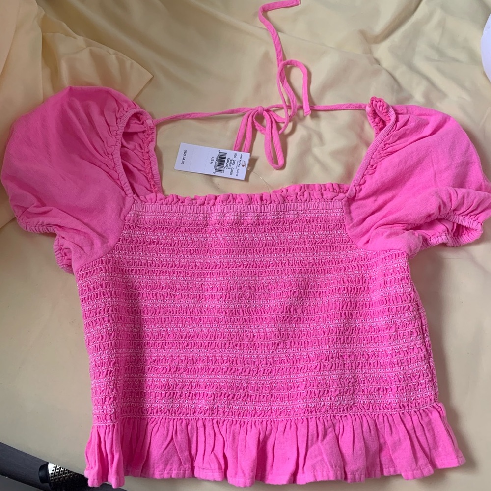 american eagle puff sleeve top